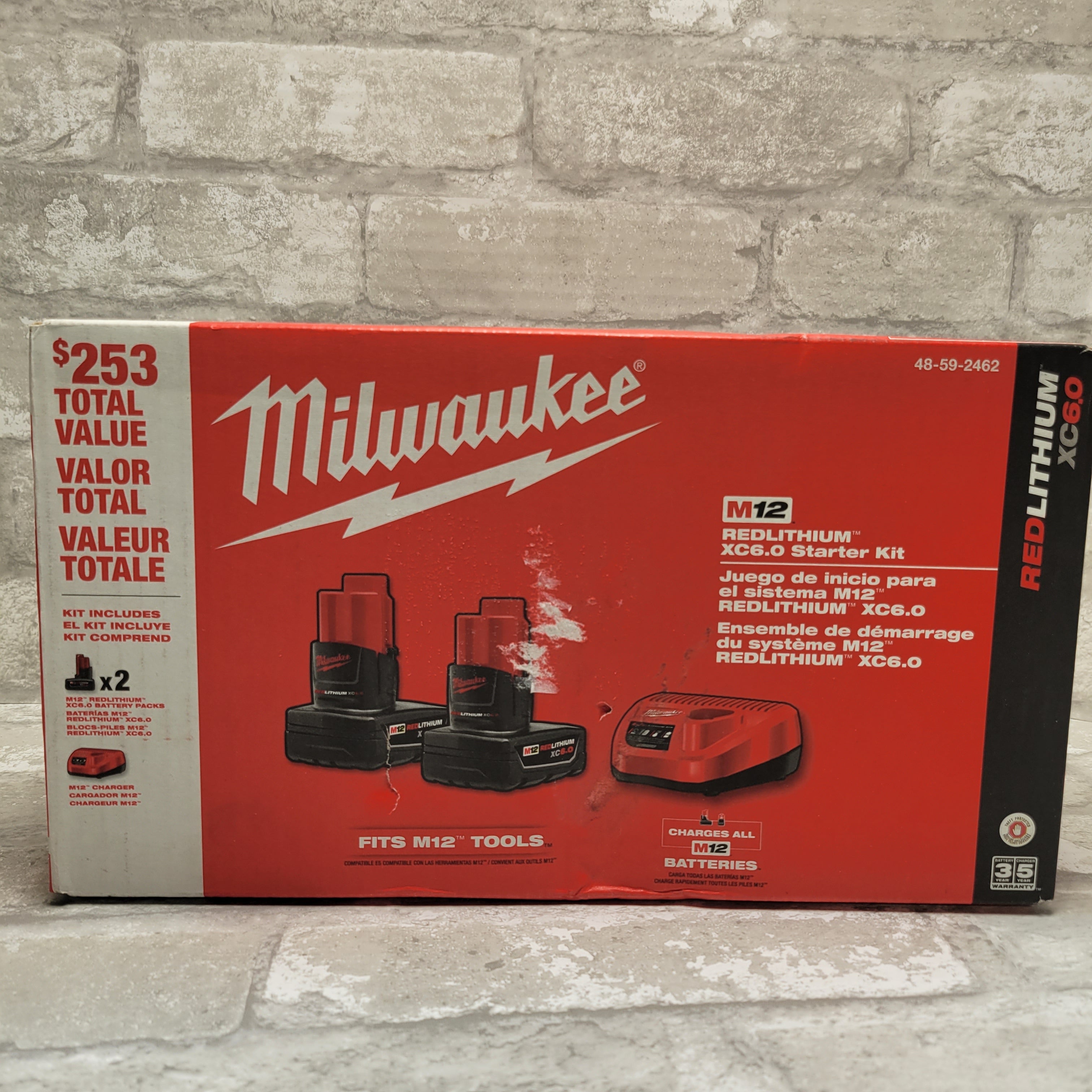 Milwaukee M12 Starter Kit with Two 6.0 Ah Battery Packs and Charger (7931544273134)